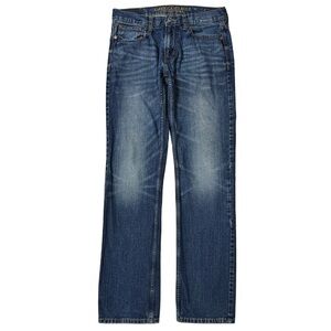 {American Eagle Vintage} "Slim Straight" 30x34 Blue No Stretch Denim Jeans